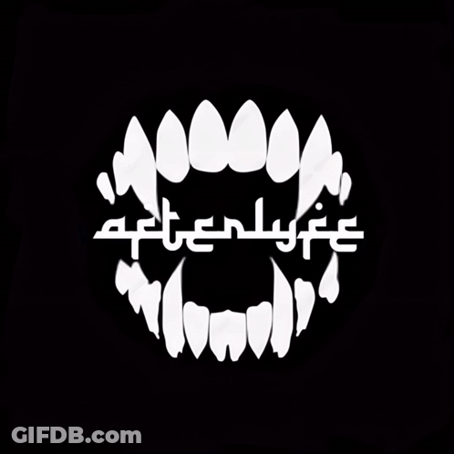 Vampire Mouth With Blood And Afterlife GIF