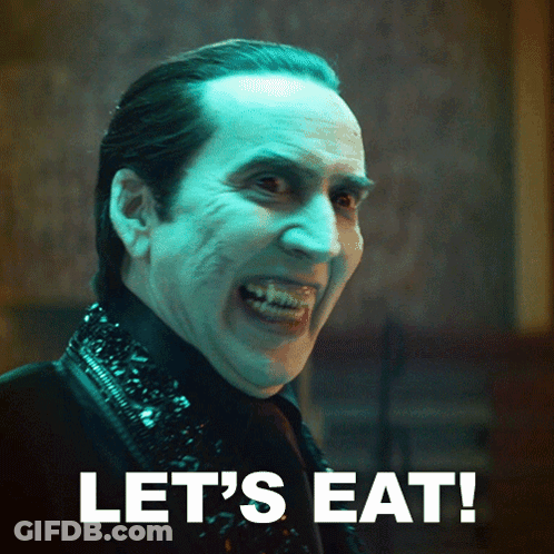 Vampire Saying Lets Eat GIF