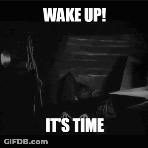 Vampire Saying Wake Up It's Time GIF