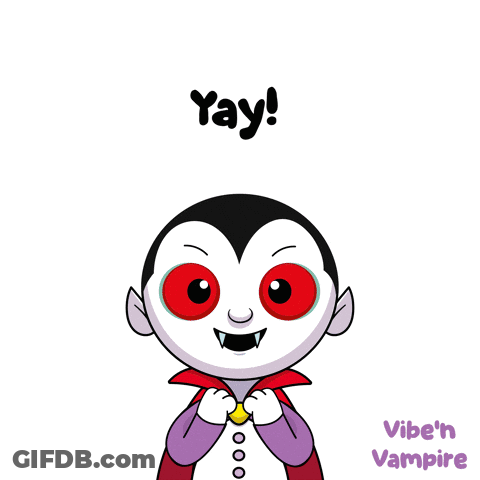 Vampire Saying Yay GIF