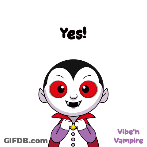 Vampire Saying Yes GIF