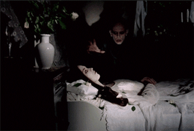 Vampire Scaring The Woman GIF