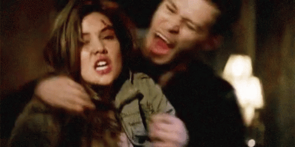 Vampire Screaming And Biting GIF