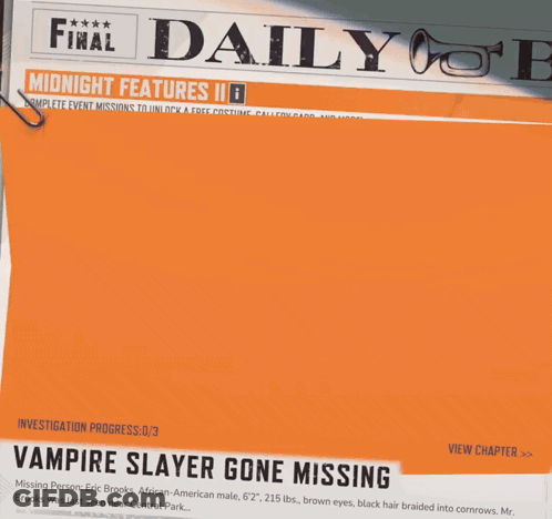 Vampire Slayer Missing On Front Page GIF