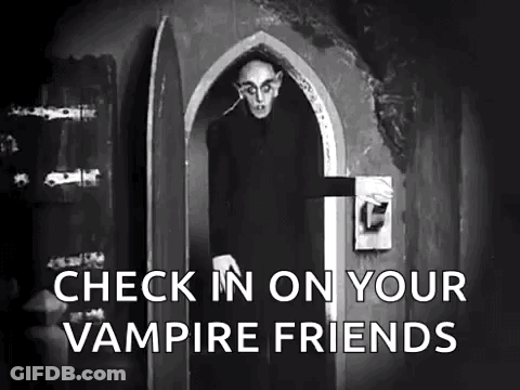 Vampire Standing In Archway GIF