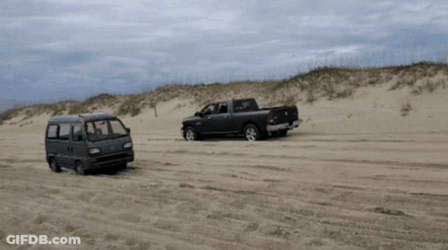 Van In A Sandy Ride GIF