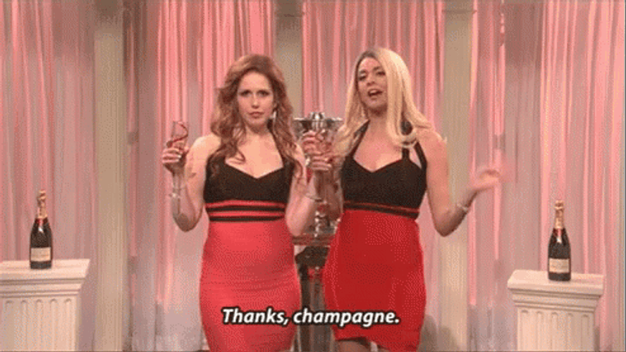 Vanessa Bayer Strong Thanks Champagne GIF