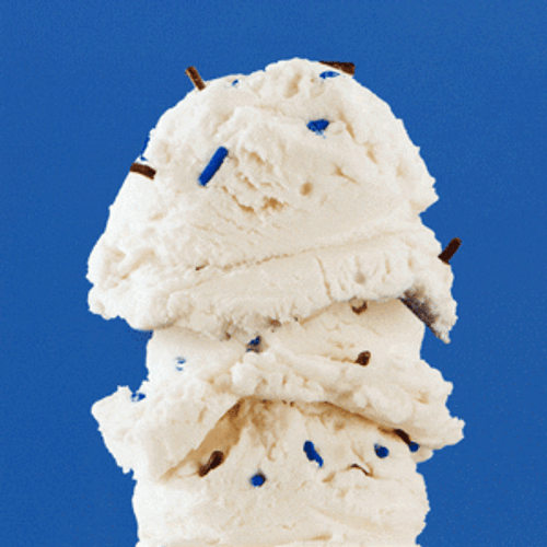 Vanilla Ice Cream Sprinkles Stack GIF