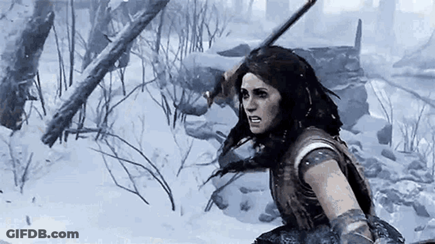 Vanir Goddess Freya Fight With Kratos God Of War GIF