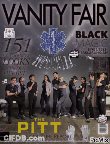 Vanity Fair Magazine Cover With Pitt Haute Couture Report GIF