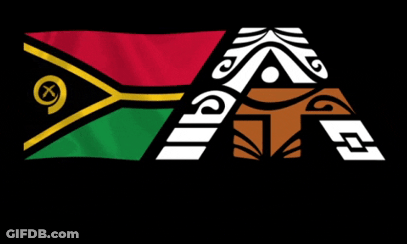 Vanuatu Greeting And Flag GIF