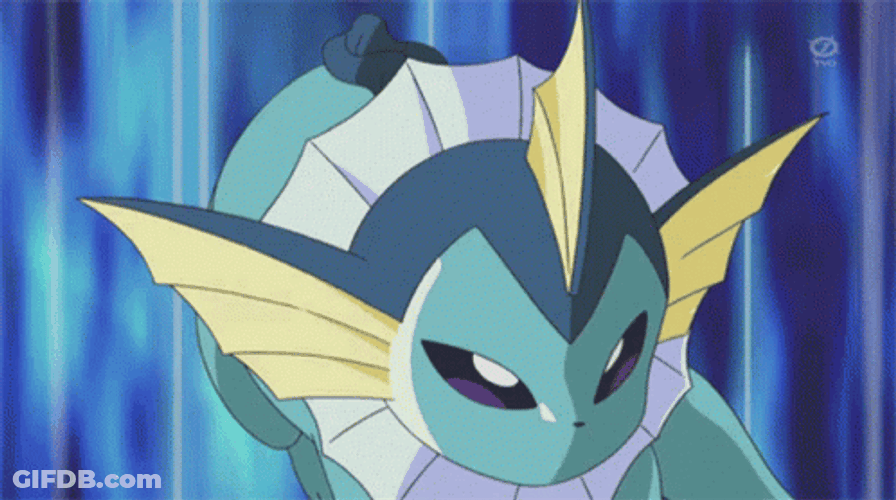 Vaporeon Pokemon Bubbles GIF