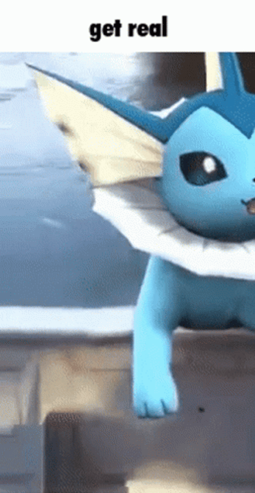 Vaporeon Water Pokemon Falls In Water GIF
