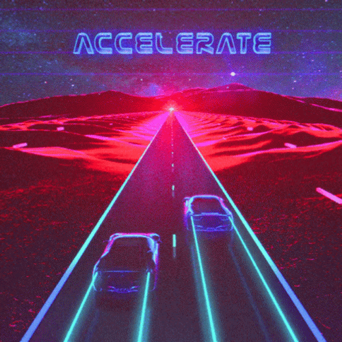Vaporwave Accelerate Race GIF