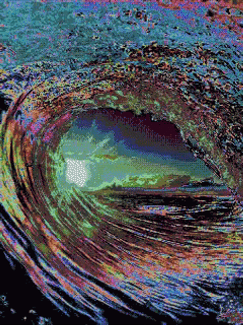 Vaporwave High Waves GIF