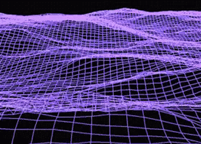 Vaporwave Neon Grid Waves GIF