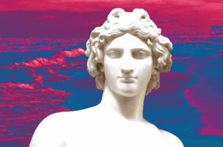 Vaporwave Roman Sculture GIF