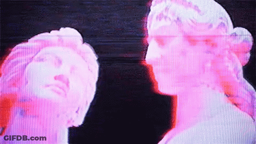 Vaporwave Sculptures Glitch GIF