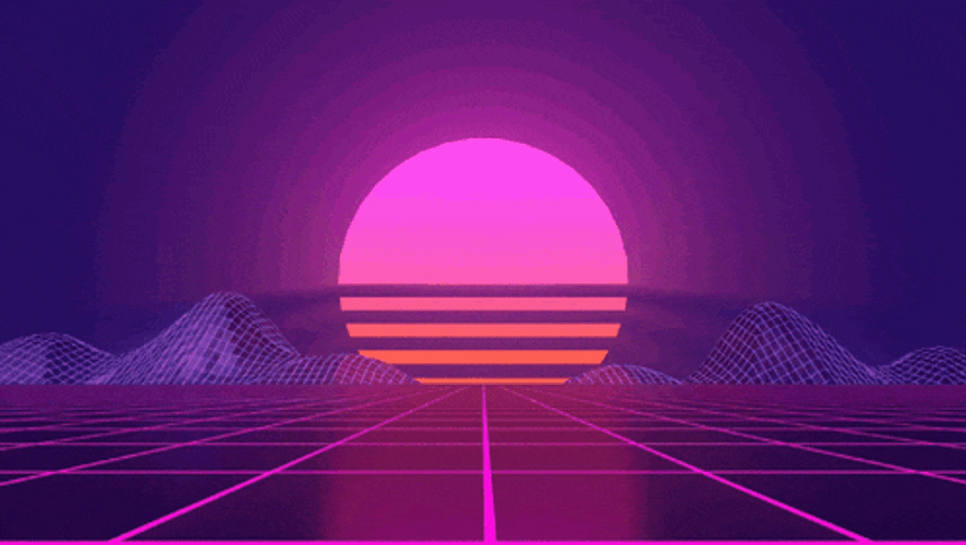 Vaporwave Sunset GIF