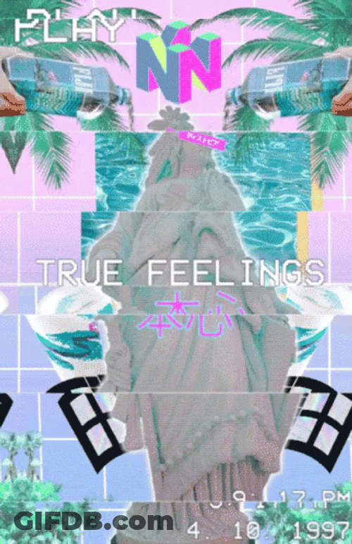 Vaporwave True Feelings GIF