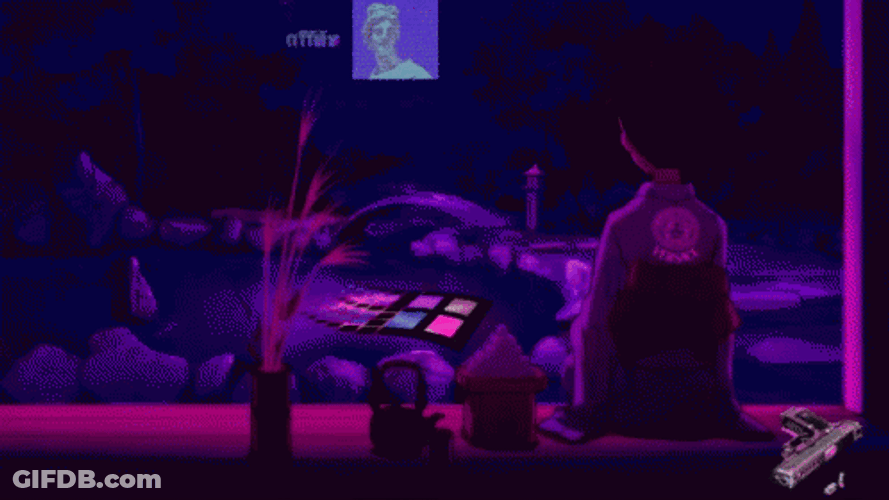 Vaporwave Windows OS Asian Lady GIF