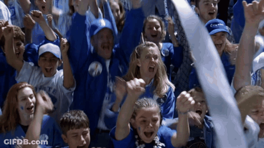 Varsity Blues Characters Cheering In The Audience GIF