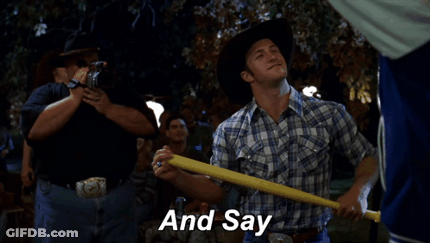 Varsity Blues Charlie Tweeder Holding A Bat GIF
