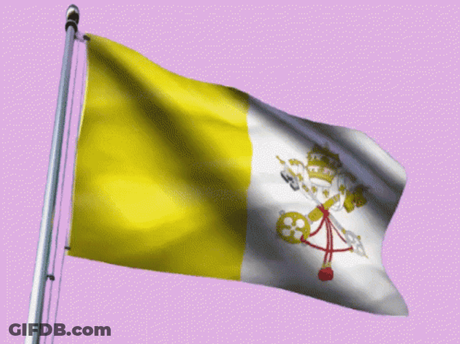 Vatican City Crumpled Flag GIF