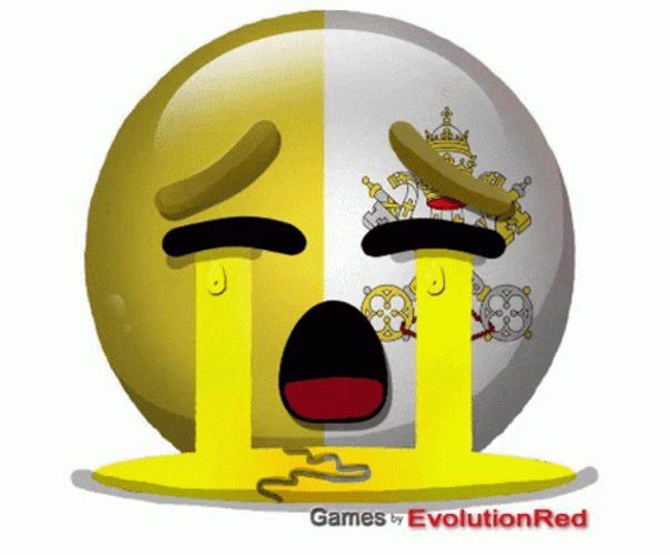 Vatican City Crying Emoji GIF