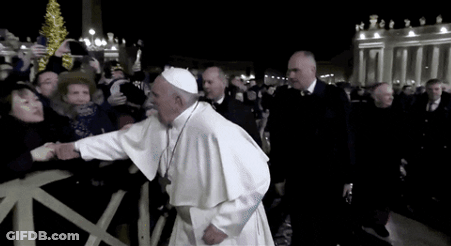 Vatican City Handshaking Pope GIF