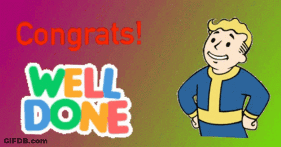 Vault Boy Well Done Congratulations GIF