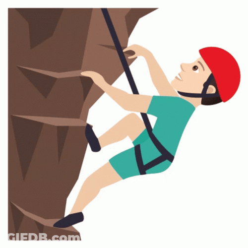 Vector Art Man Mountain Climbers GIF