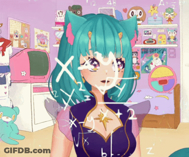 Vector Girl Trying Math Meme GIF