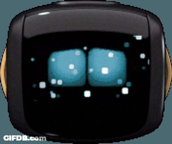 Vector Home Robot Snowing Screen GIF