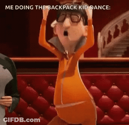 Vector Oh Yeah Doing Backpack Dance GIF