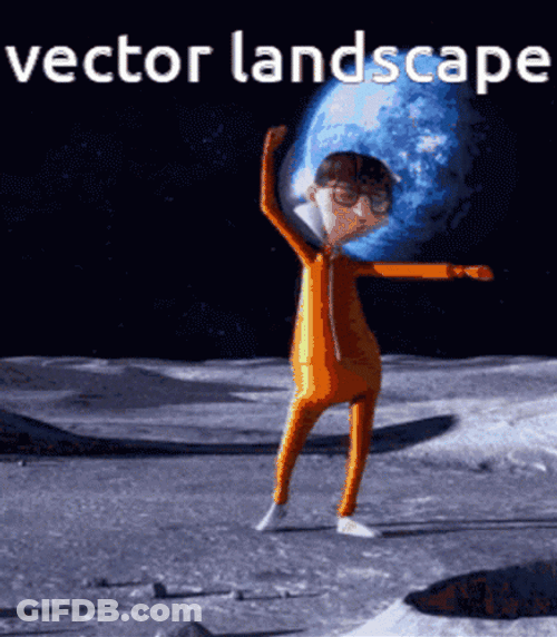 Vector Oh Yeah Moon Landscape GIF