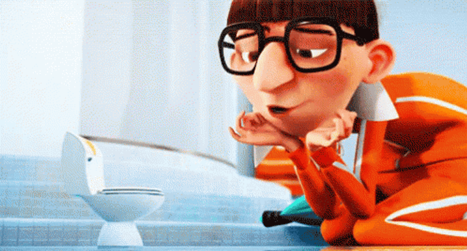 Vector Perkins Despicable Me Admiring Small Toilet Bowl GIF