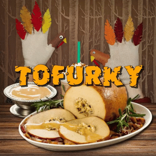 Vegan Dancing Turkey Dinner Party GIF