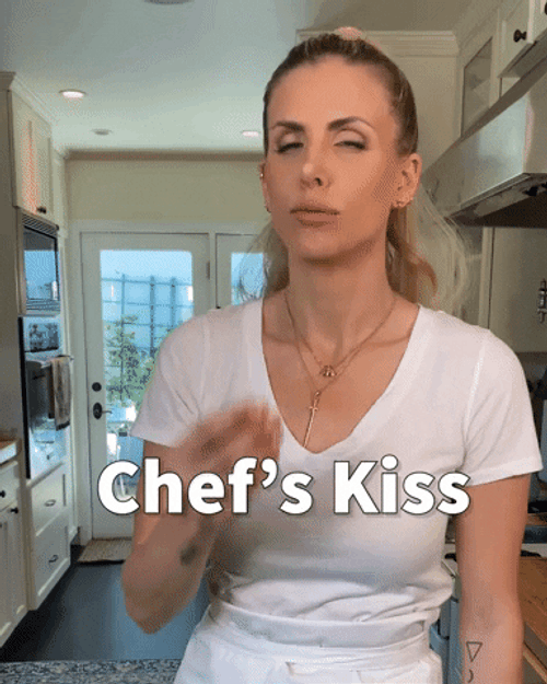 Vegan Lady Chef's Kiss GIF