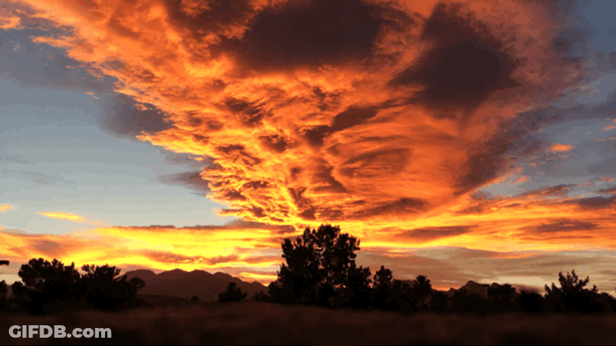 Vegas Beautiful Sunset Clouds GIF