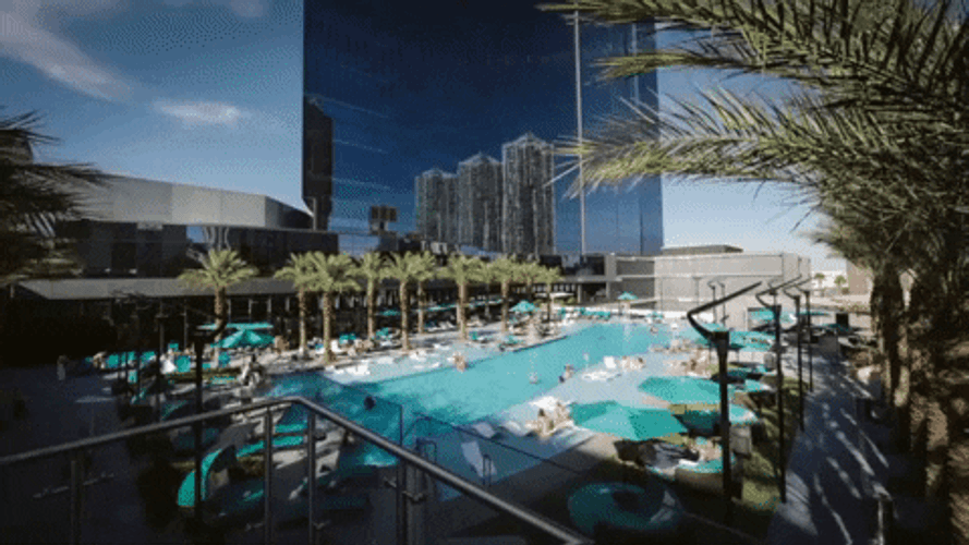 Vegas Pool Modern Time Lapse GIF