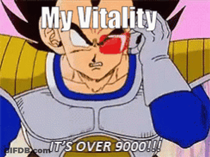 Vegeta Crushes Scouter My Vitality Over 9000 GIF