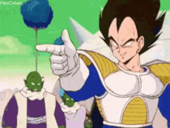 Vegeta Finger Air Gun GIF