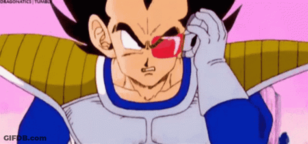 Vegeta Over 9000 Removes Scouter And Crushes It GIF