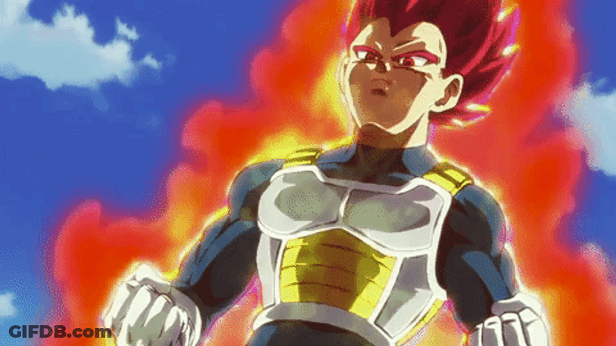 Vegeta Red Super Saiyan Aura GIF