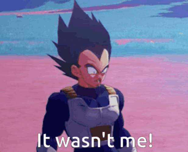 Vegeta Says It Wasn't Me GIF