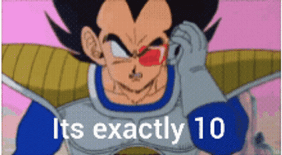 Vegeta Thought It Was 13 But Exactly 10 Over 9000 GIF