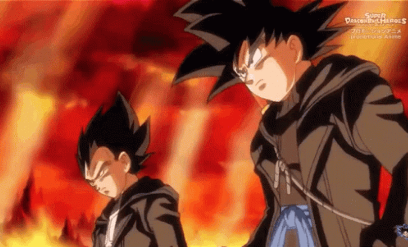 Vegeta Ultra Ego And Goku Fight Mode GIF