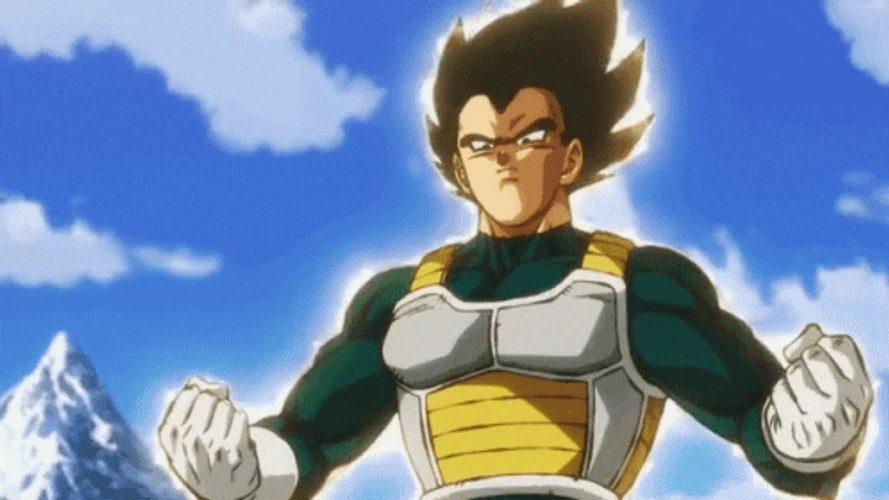 Vegeta Ultra Ego Glowing Energy GIF