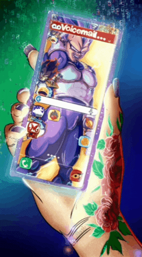 Vegeta Ultra Ego Playing Card GIF